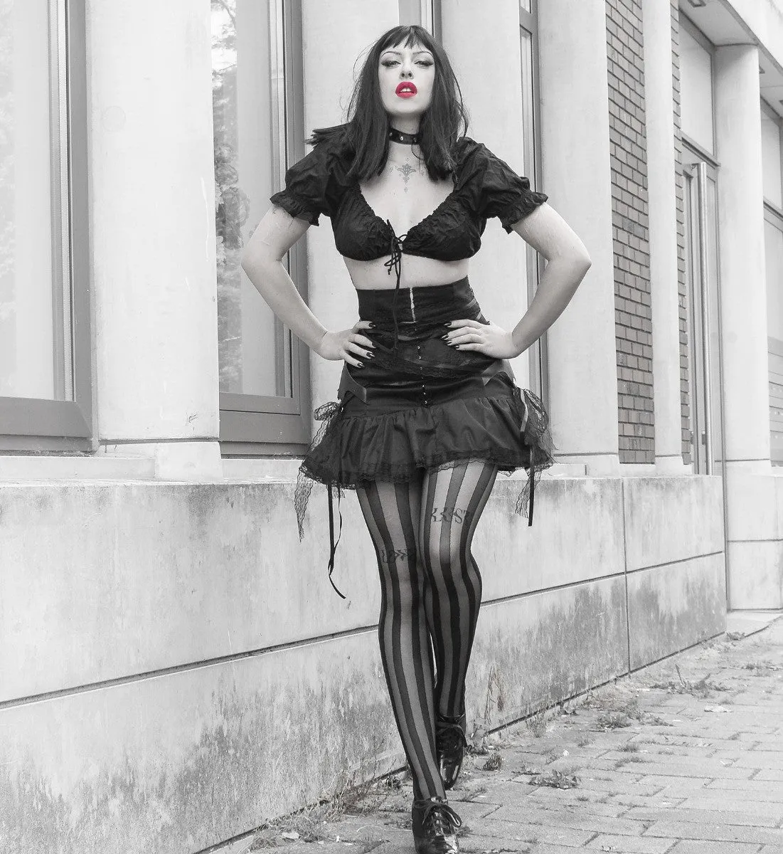 Pamela Mann Solid Sheer Stripe Tights