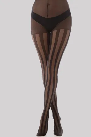 Pamela Mann Solid Sheer Stripe Tights