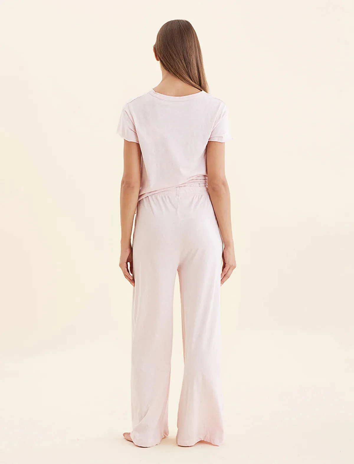Papinelle - Jada Organic Cotton Wide Leg Pant | Papinelle Pink