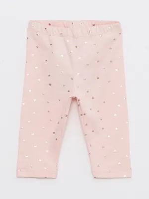 Patterned Baby Girl Tights with Elastic Waist