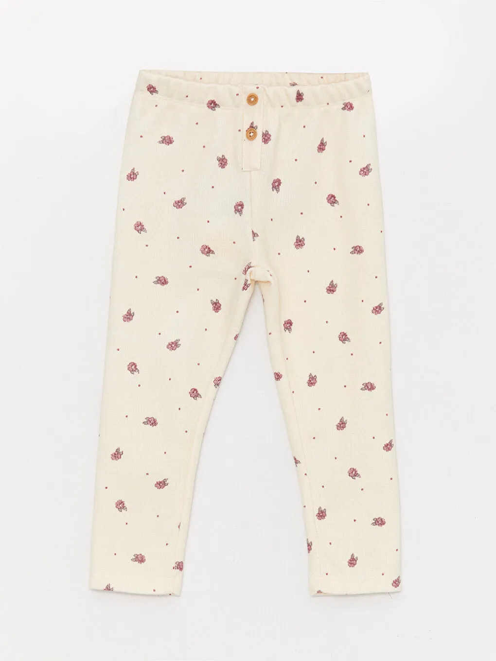 Patterned Baby Girl Tights with Elastic Waist