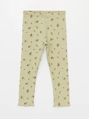 Patterned Baby Girl Tights With Elastic Waist