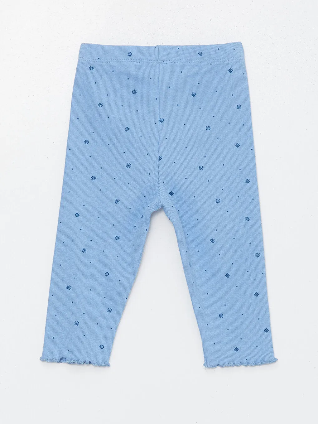 Patterned Baby Girl Tights with Elastic Waist