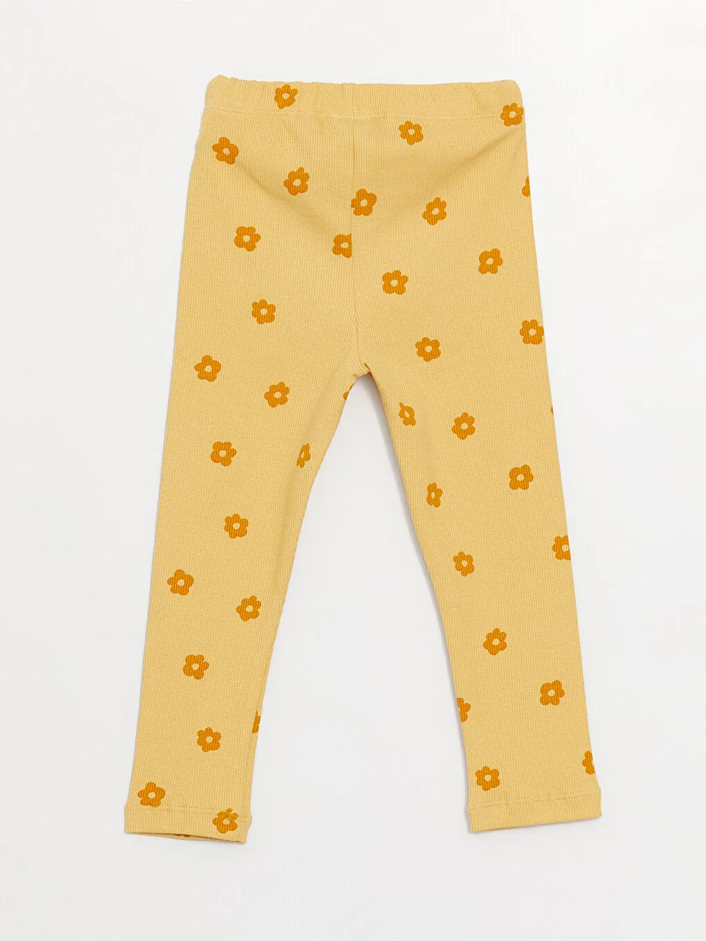 Patterned Cotton Baby Girl Tights With Elastic Waistband