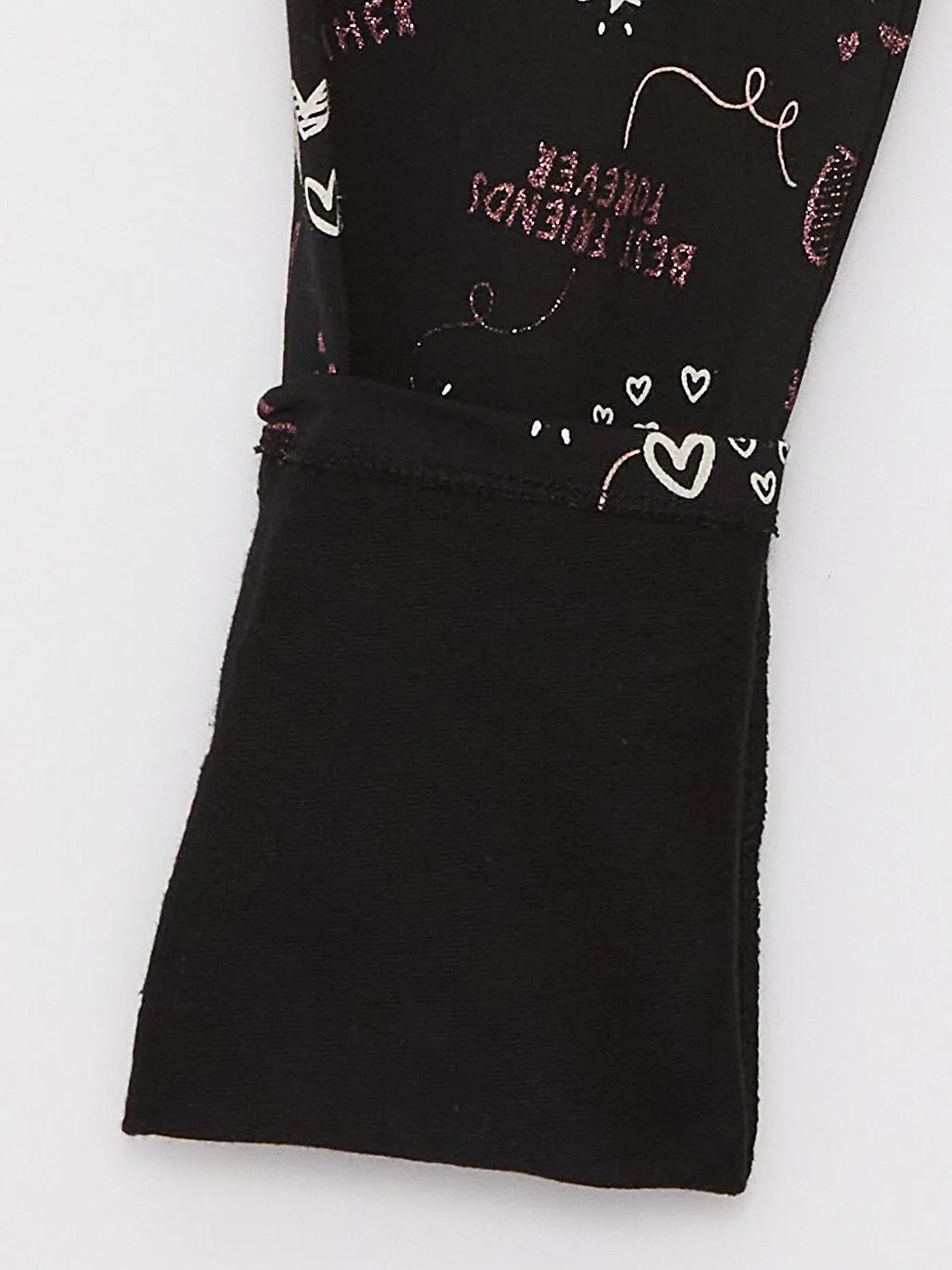 Patterned Girls Long Tights With Elastic Waist