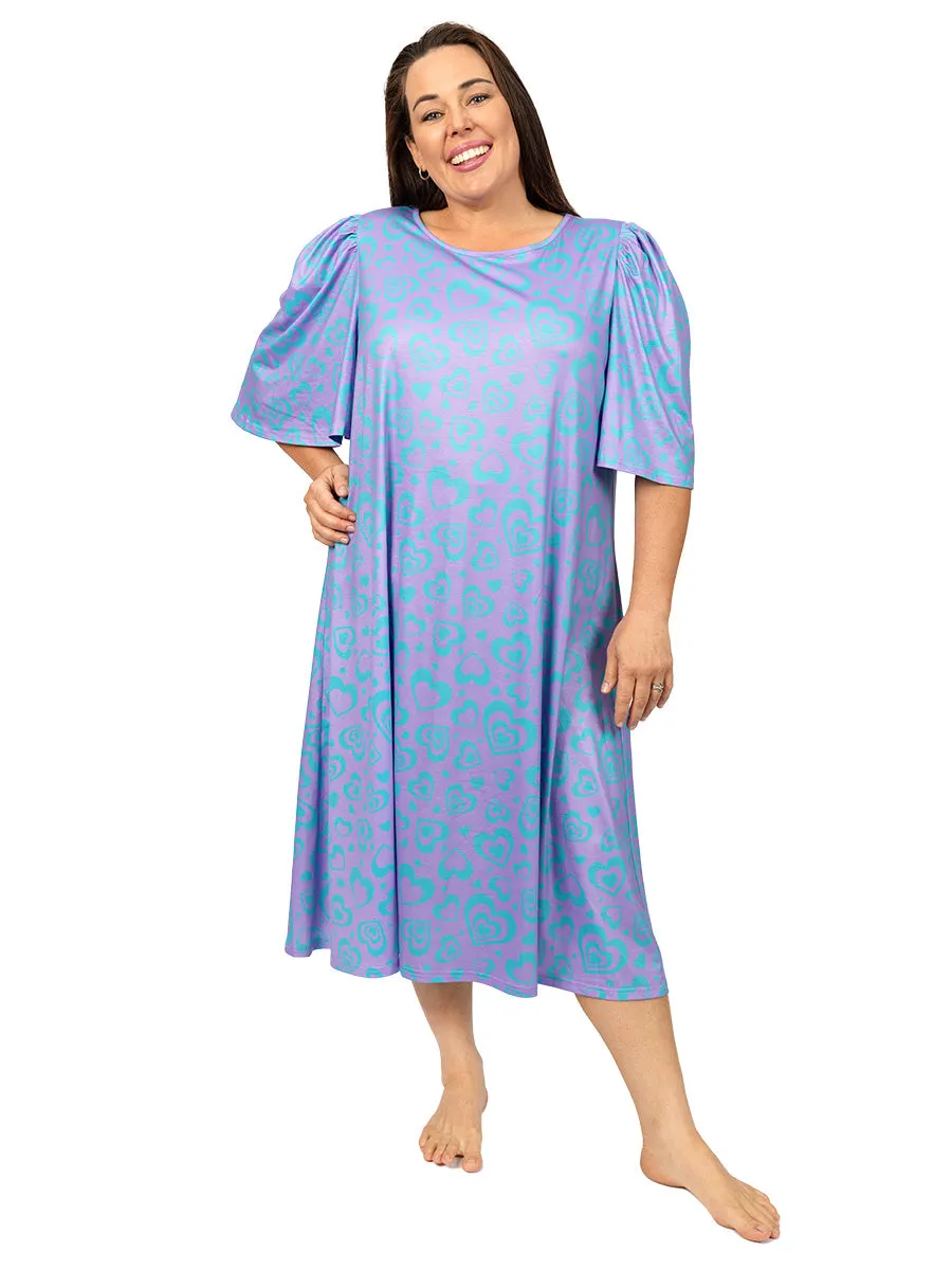 Poppy Sleep Tee - Orchid Print