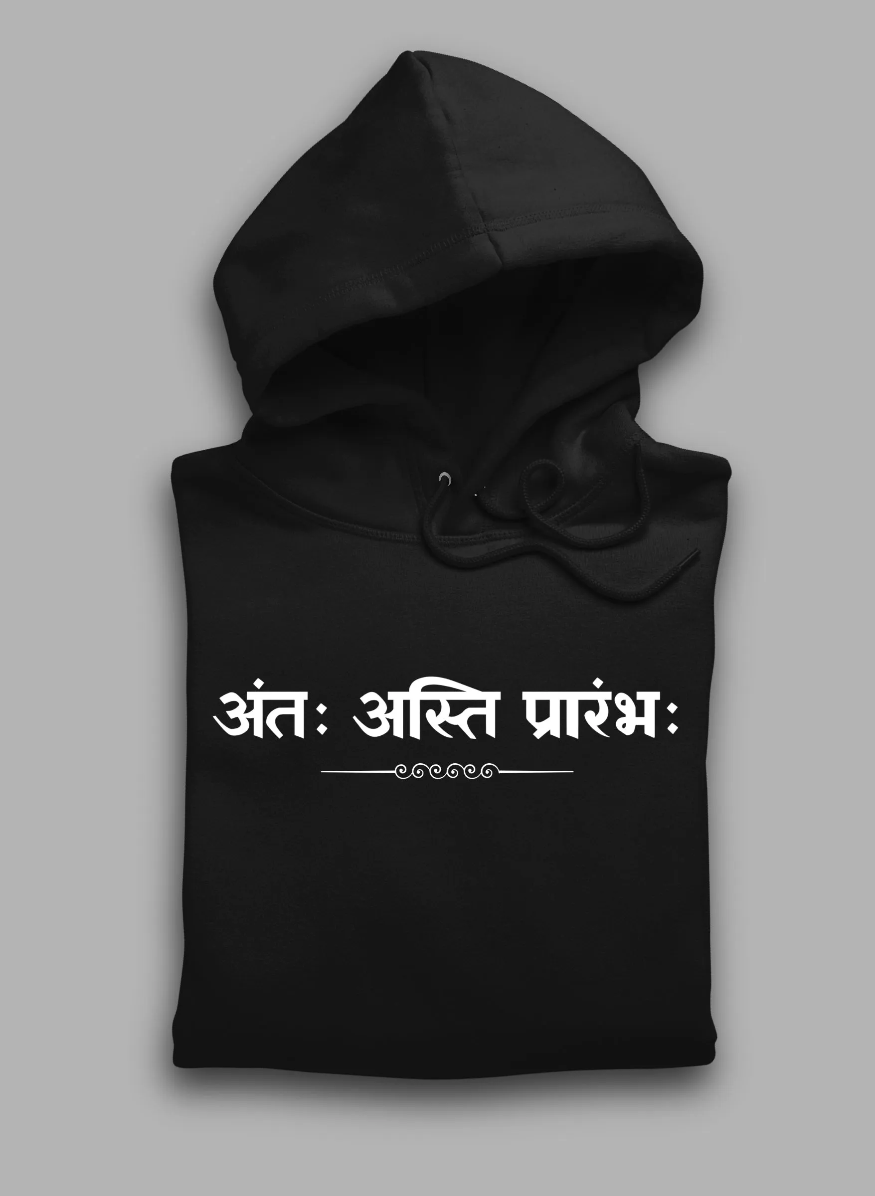 Prarambh Black Winter Hoodie