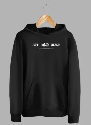 Prarambh Black Winter Hoodie