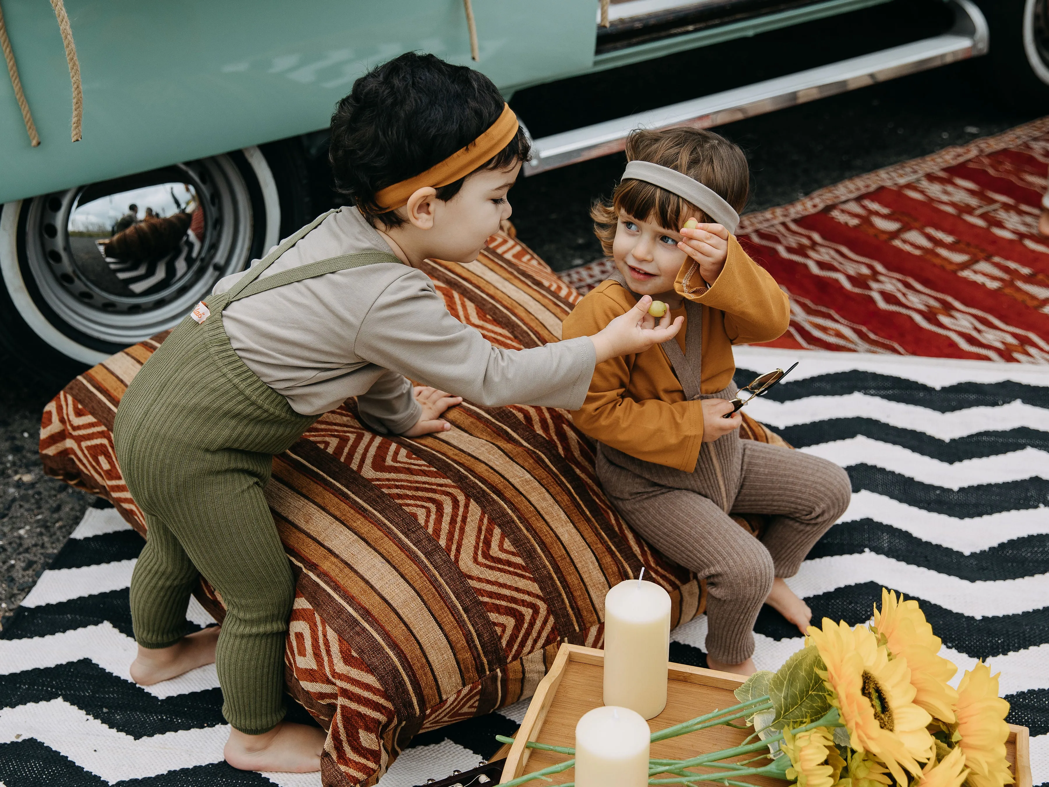 PRE-ORDER FOOTLESS HIPPY SILLY SILAS TIGHTS WITH BRACES OLIVE