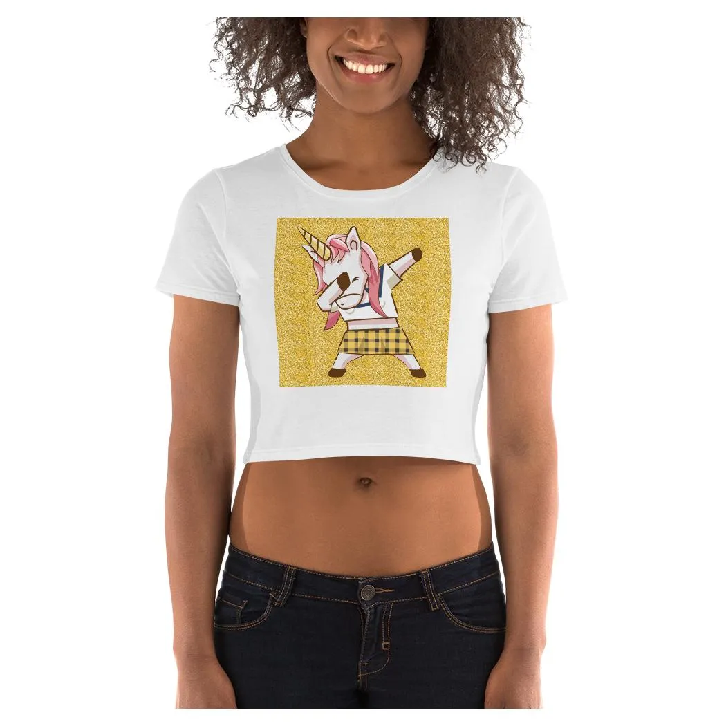 Prepschool Unicorn Crop Tee (Gold)