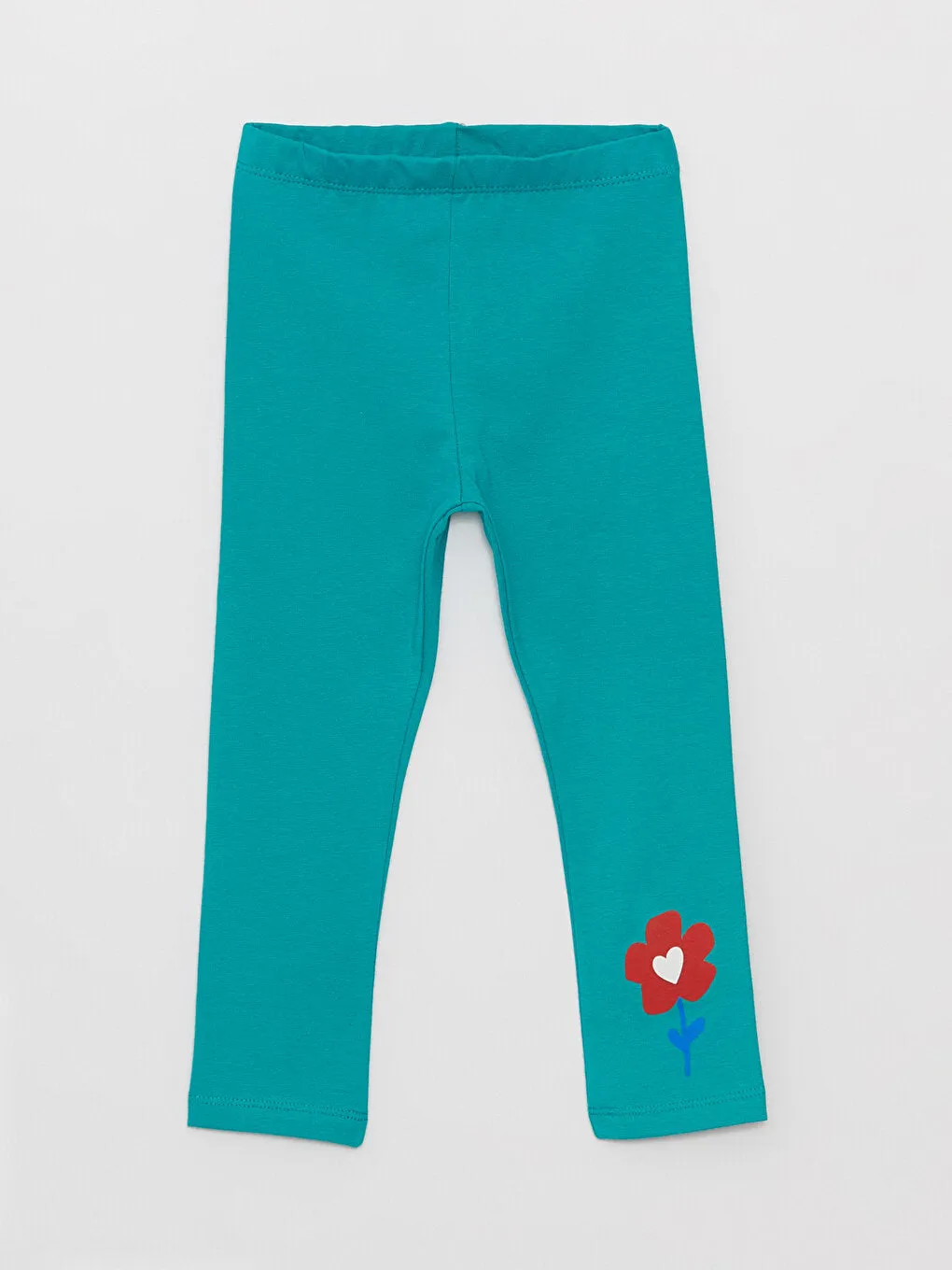 Printed Baby Girl Tights With Elastic Waist, 2-Piece