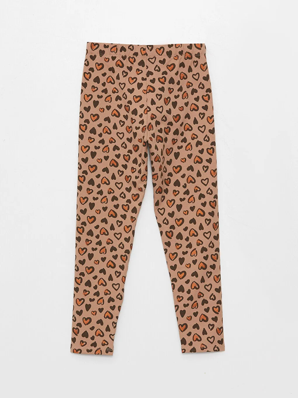 Printed Girls Long Tights With Elastic Waist