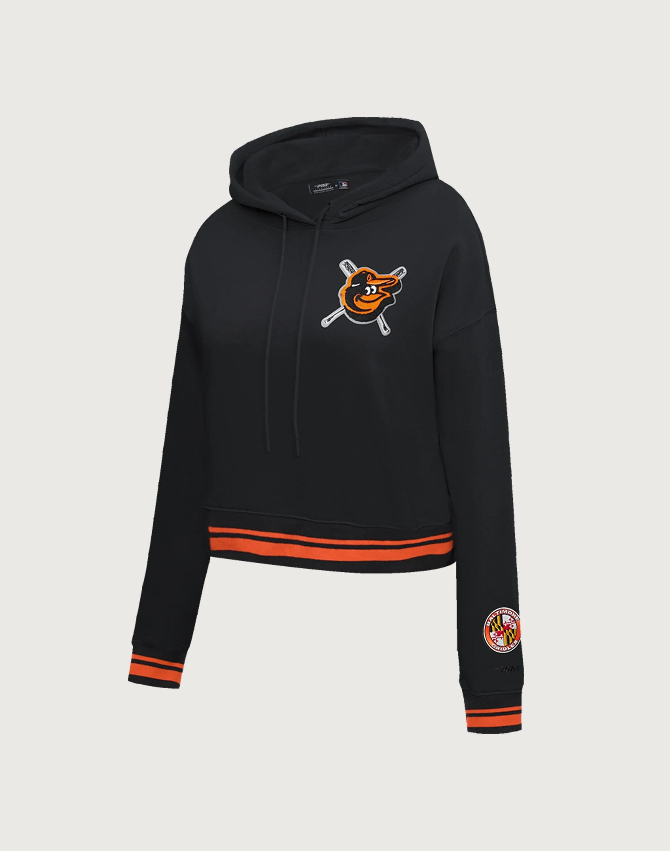 Pro Standard Baltimore Orioles Mashup Rib Cropped Hoodie