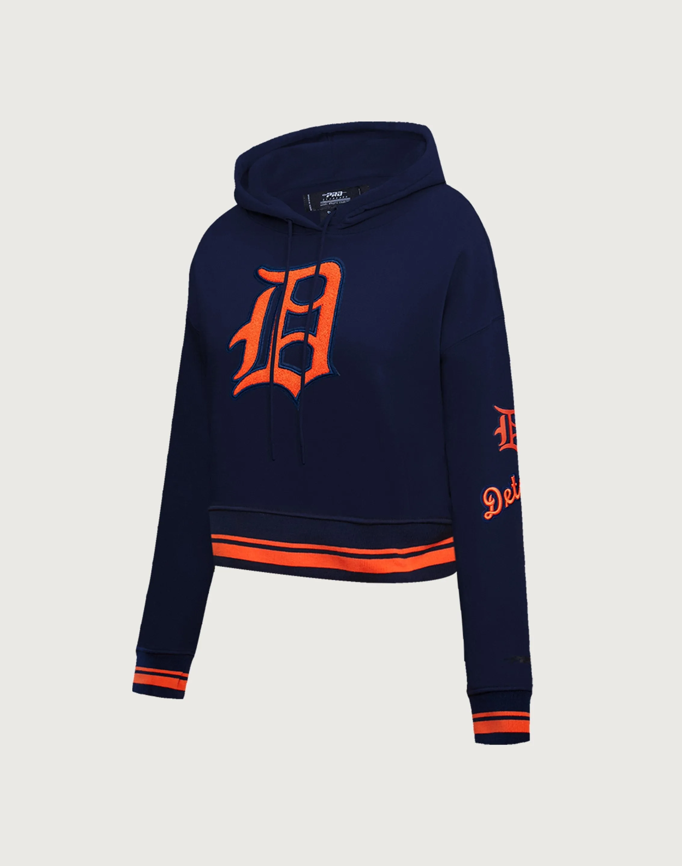 Pro Standard Detroit Tigers Retro Classic Rib Cropped Hoodie