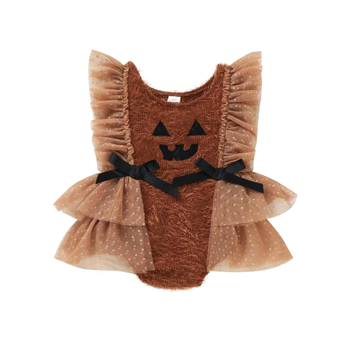 Pumpkin Plush Baby Rompers