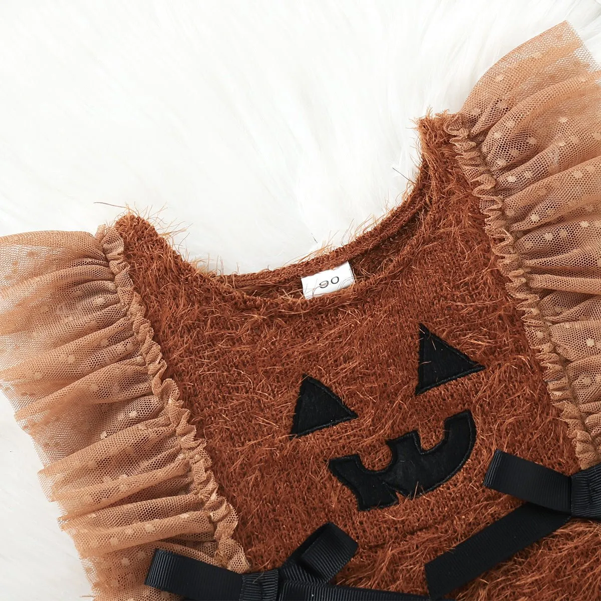 Pumpkin Plush Baby Rompers