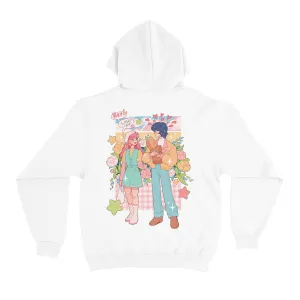 "Colorful Crush" Basic Hoodie White