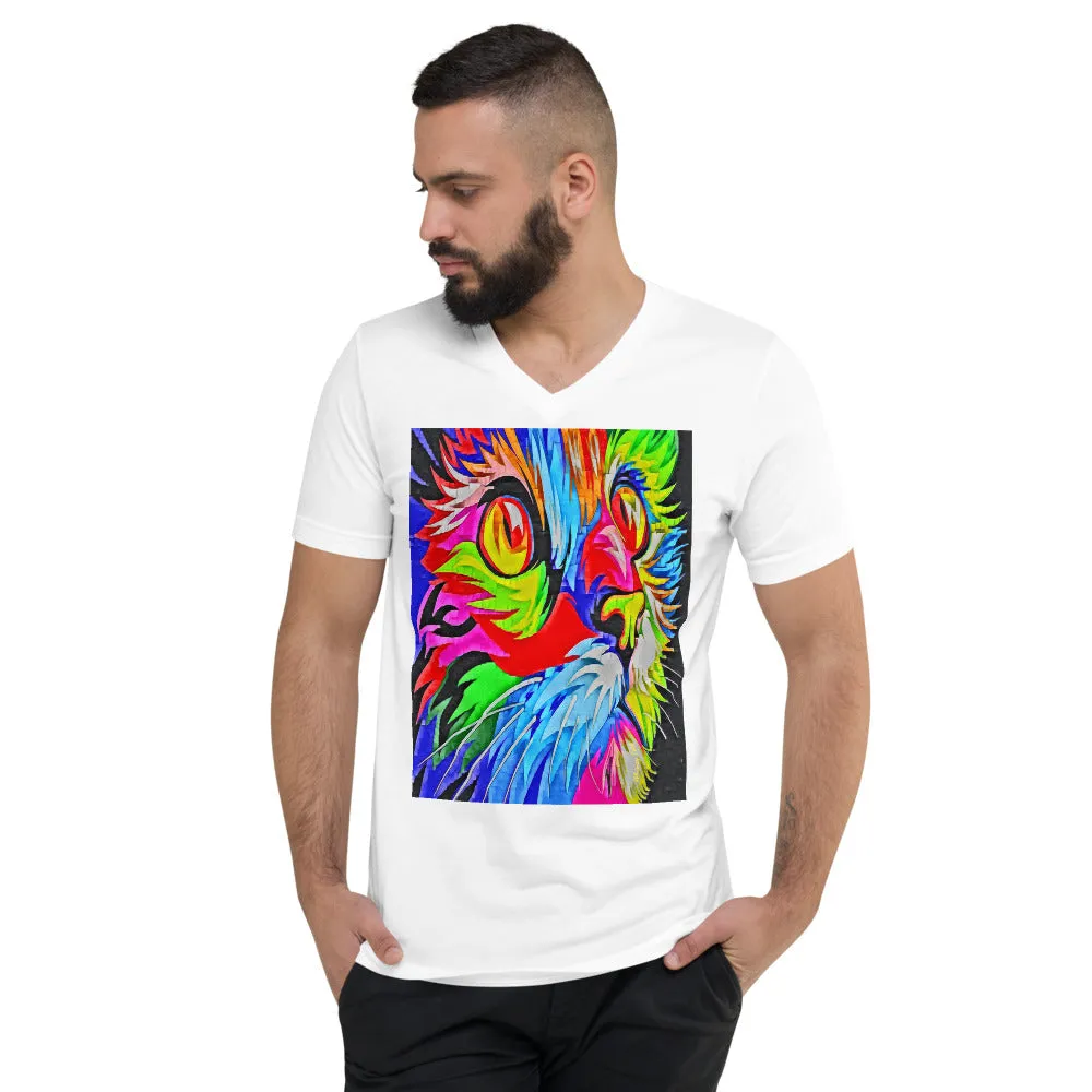 Rainbow Kitty V-Neck Tee