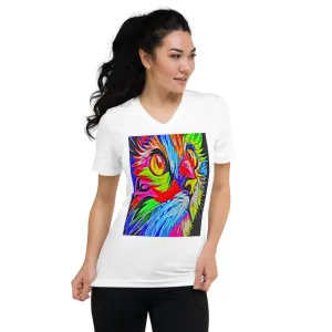 Rainbow Kitty V-Neck Tee