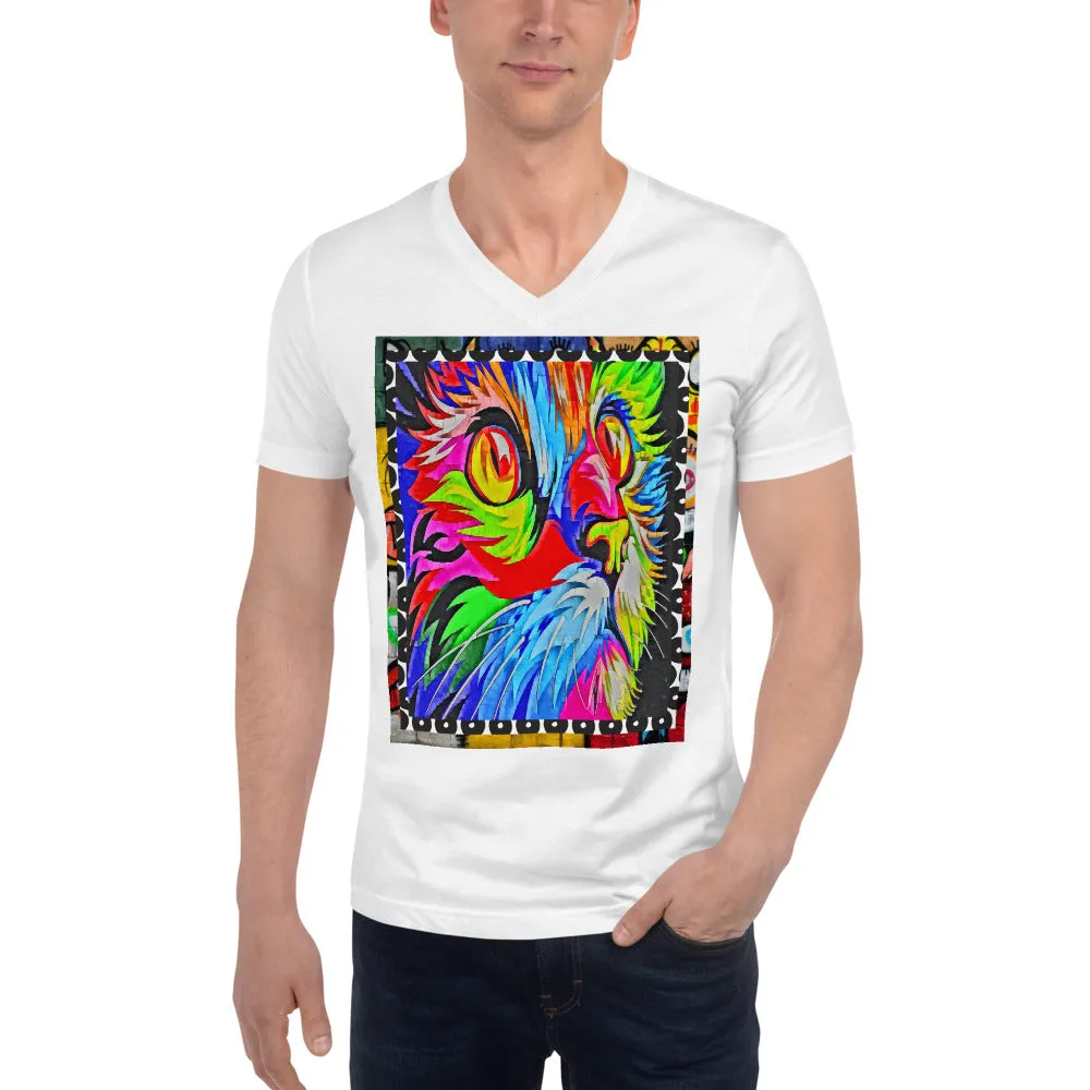 Rainbow Kitty V-Neck Tee