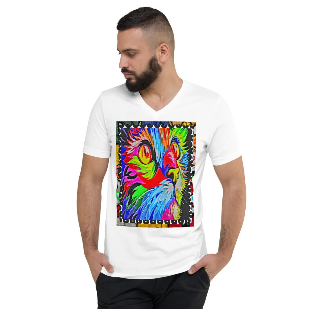 Rainbow Kitty V-Neck Tee