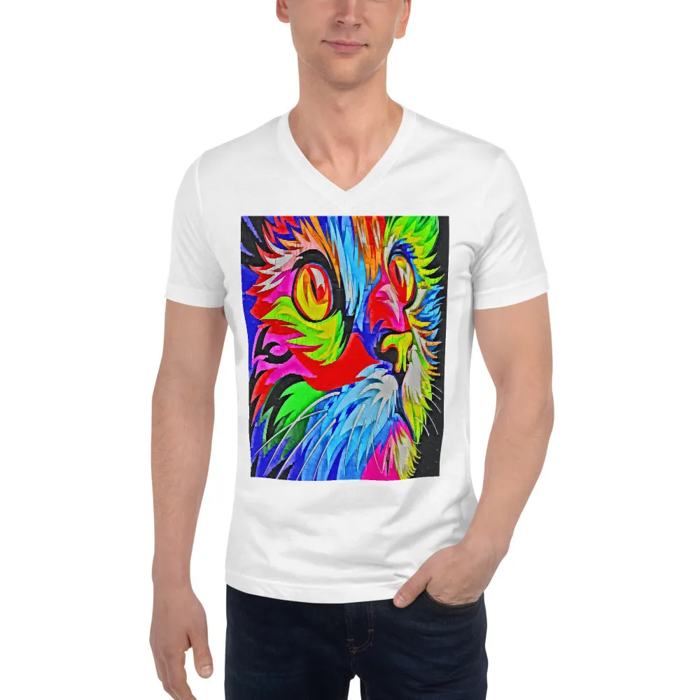 Rainbow Kitty V-Neck Tee
