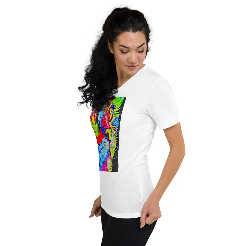 Rainbow Kitty V-Neck Tee