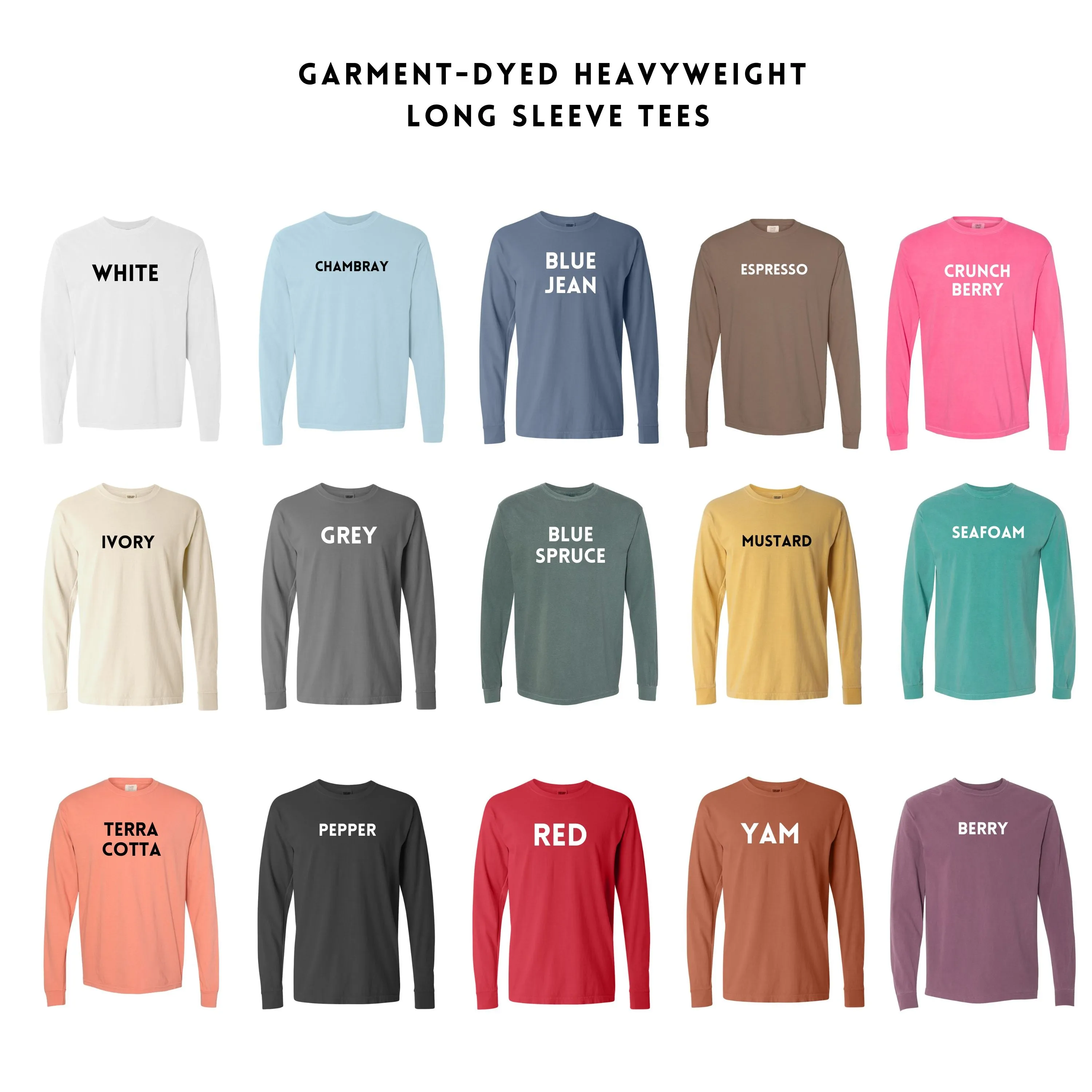 Retro Cozy Season Colorful | Garment Dyed Long Sleeve
