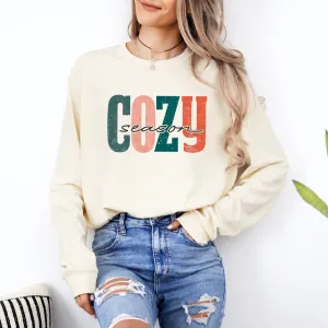 Retro Cozy Season Colorful | Garment Dyed Long Sleeve