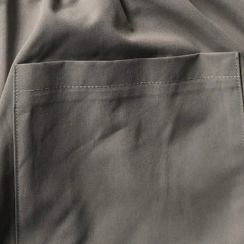 Retro Solid Color Straight Cargo Shorts