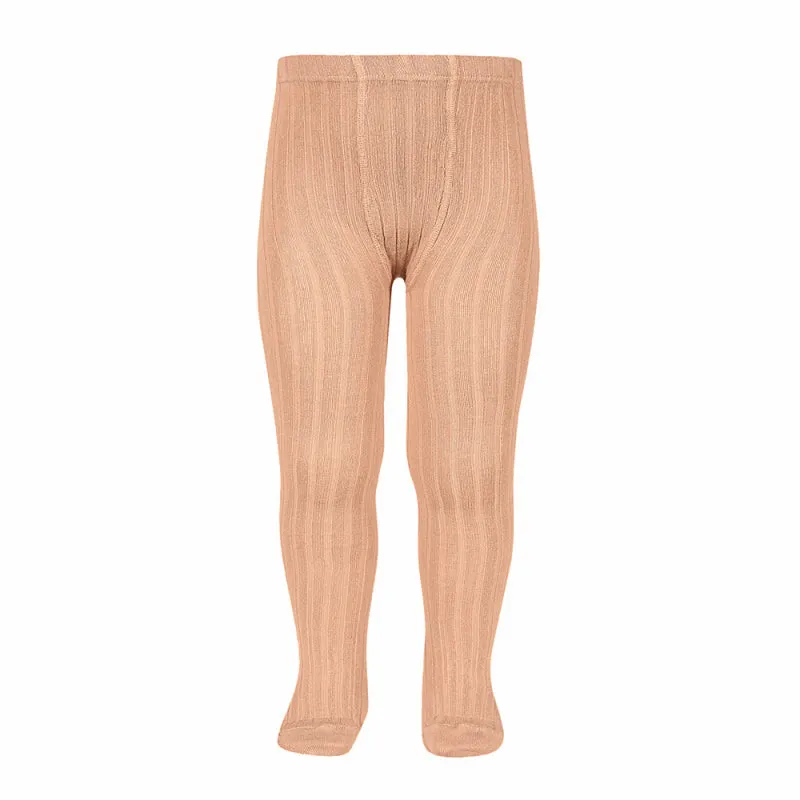 Ribbed Tights Peach