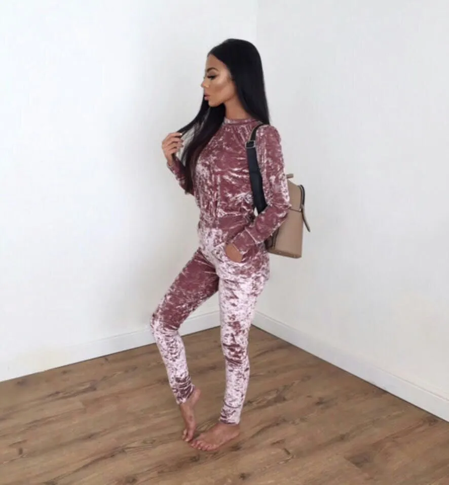 Rompers Womens Jumpsuit Slim Overalls Women Turtleneck One Piece Long Pants Velvet Jumpsuits Playsuits