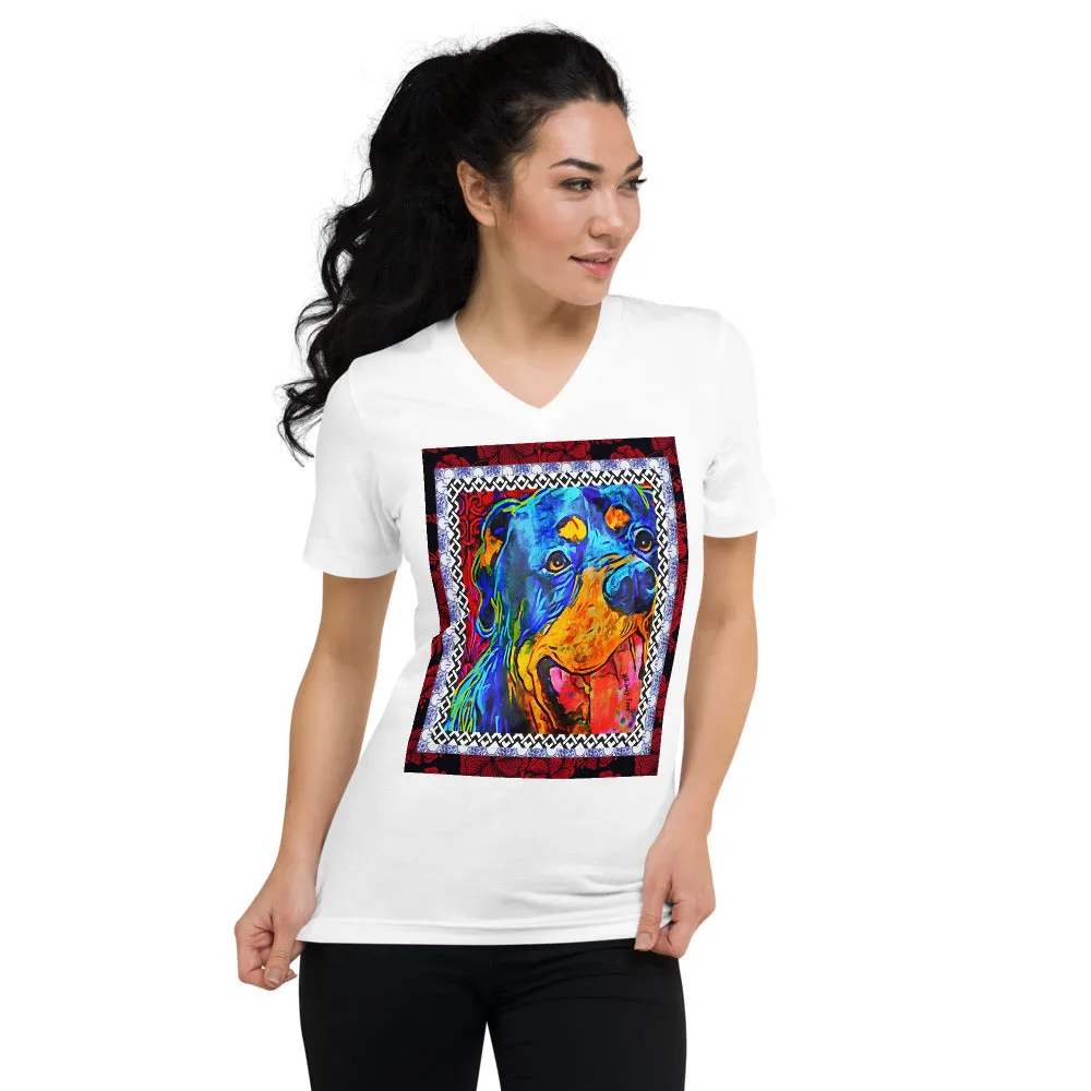 Rottie Smiles V-Neck Tee