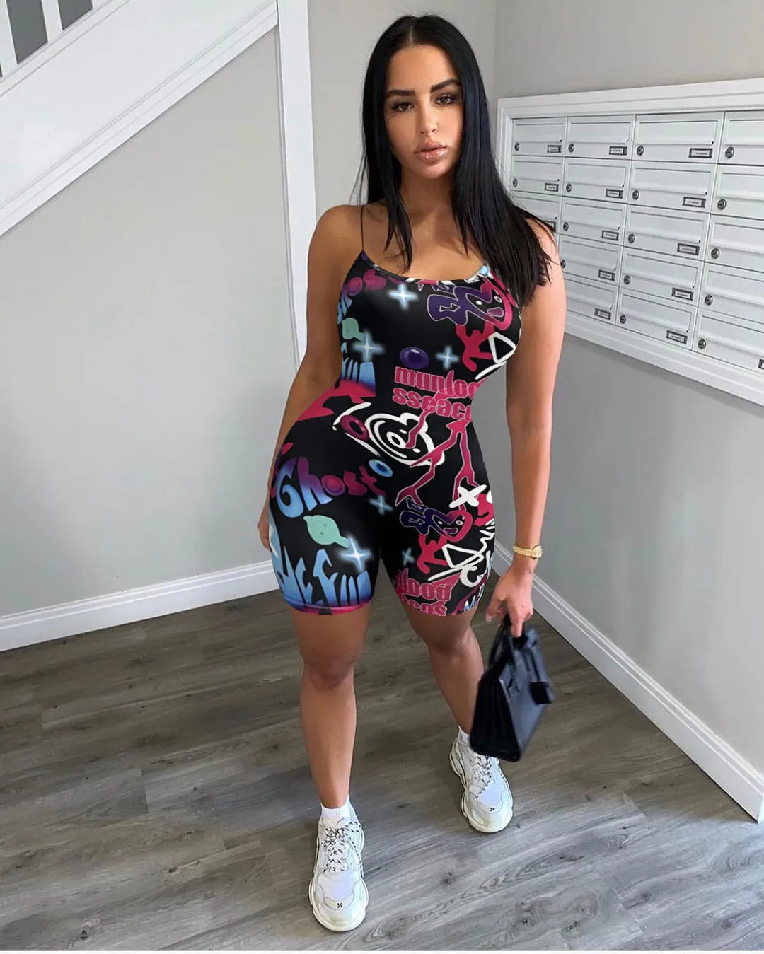 Sexy Printed Backless Jumpsuit AY1707