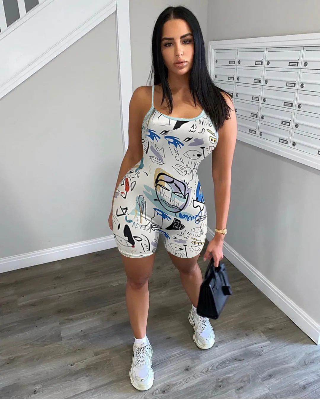 Sexy Printed Backless Jumpsuit AY1707