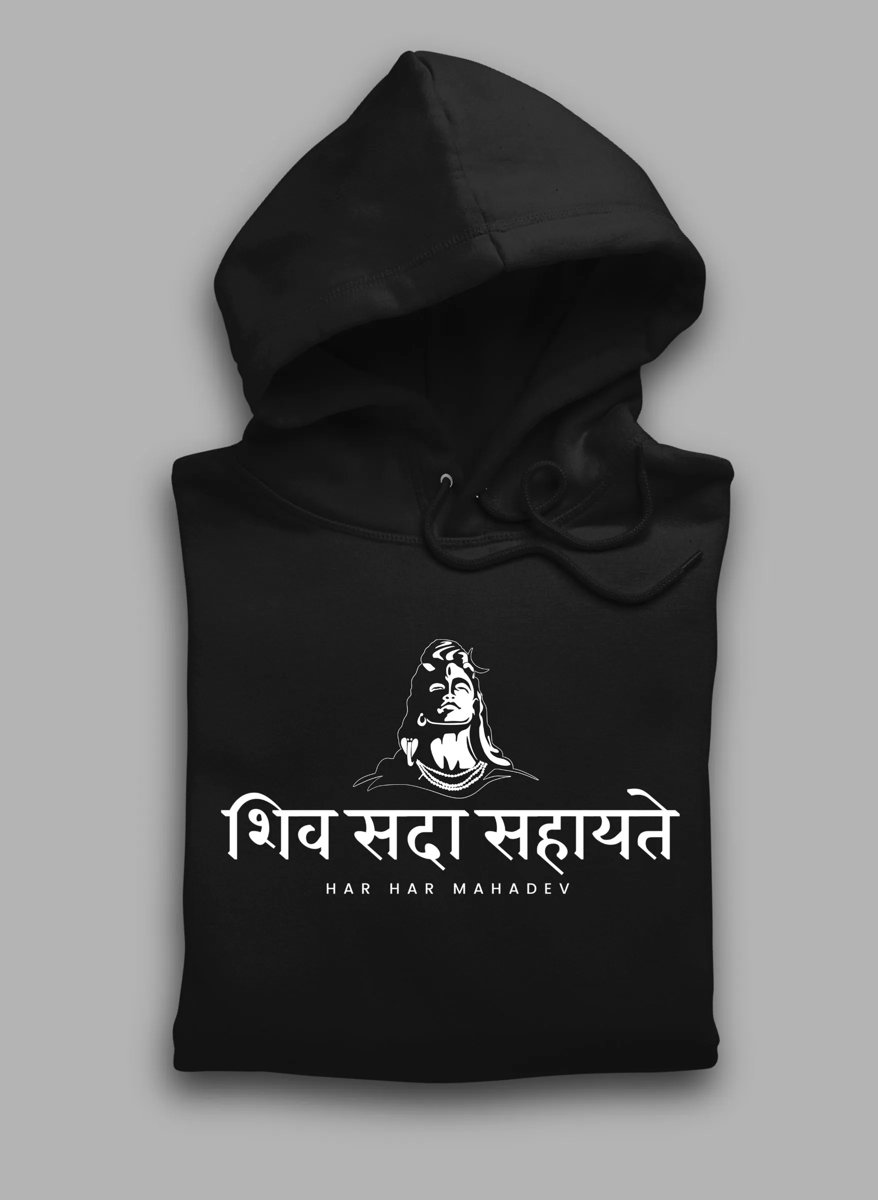 Shiv Sada Sahayate Black Winter Hoodie