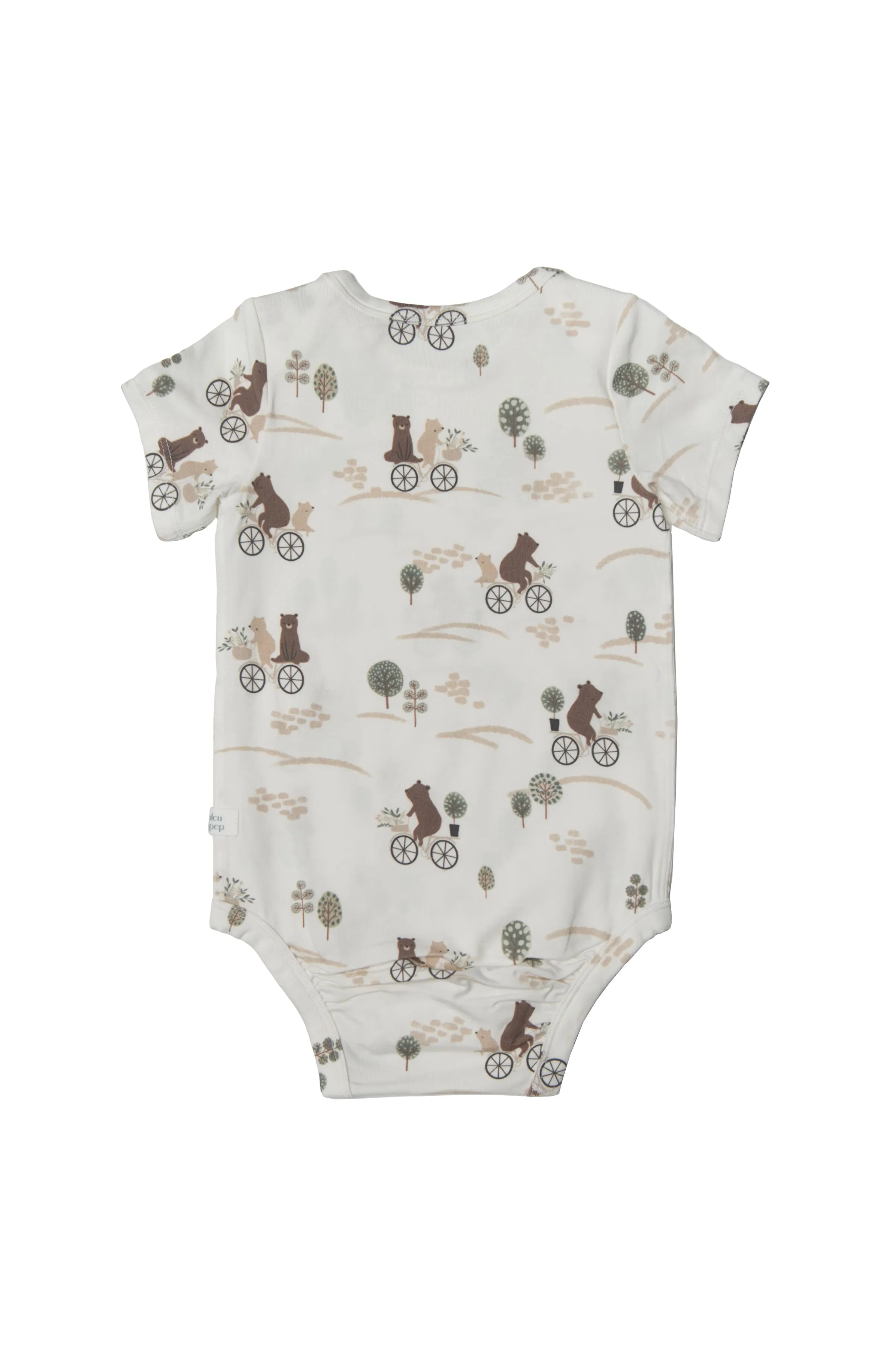 Short Sleeve Bodysuit - Bears on Bikes