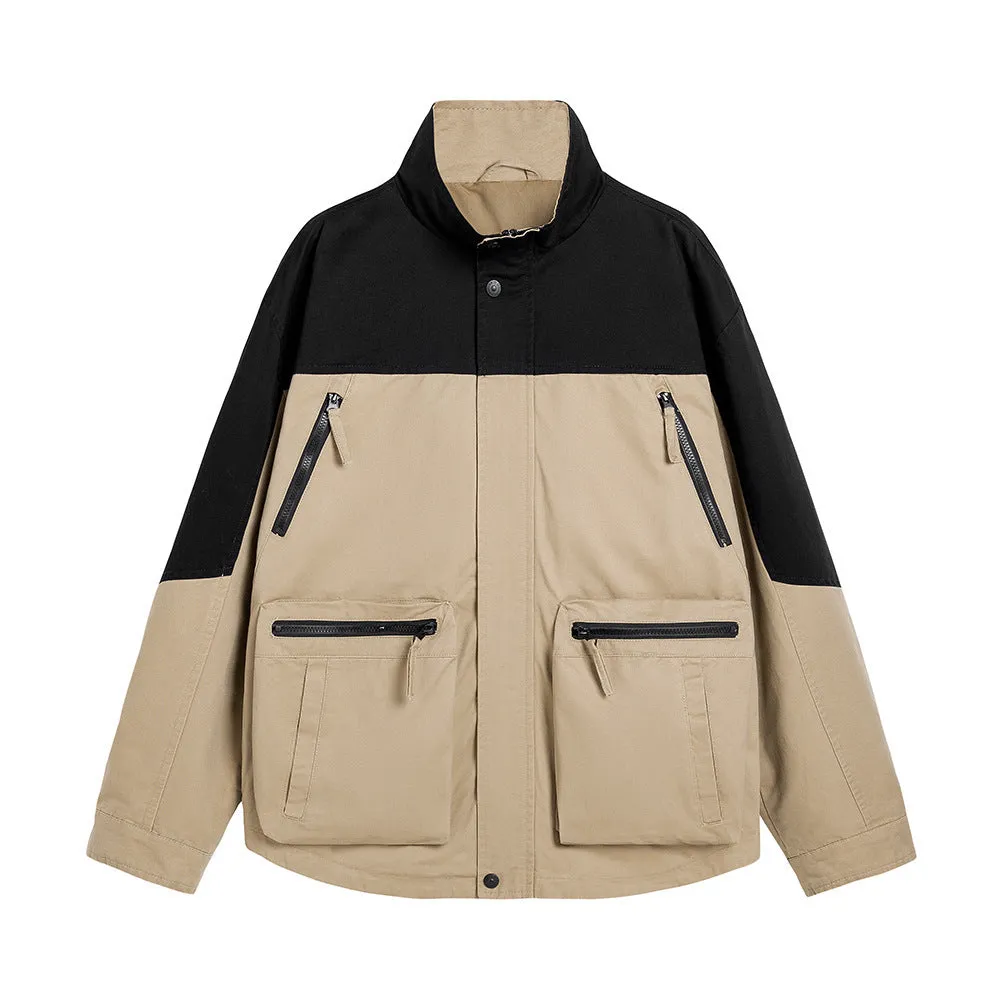 Simple Japanese Men's Jacket Overalls