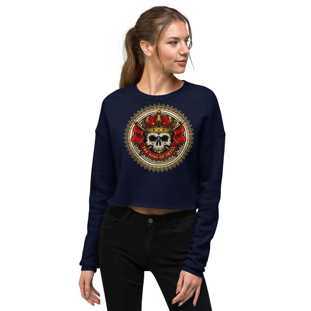 Skull King Crop Sweatshirt