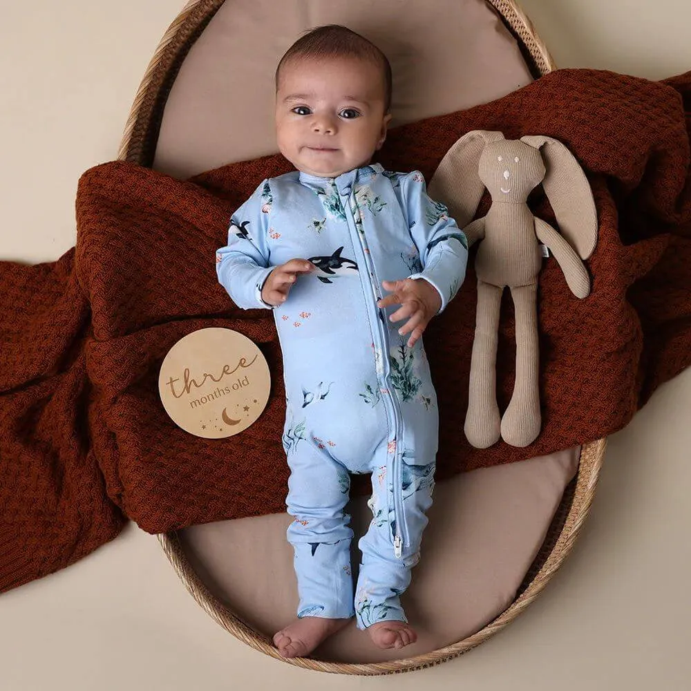 Snuggle Hunny Blue Ocean Romper