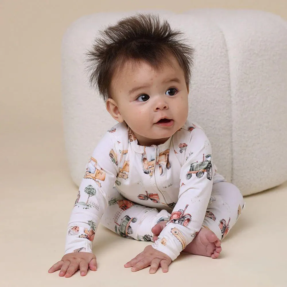 Snuggle Hunny Diggers & Tractors Romper
