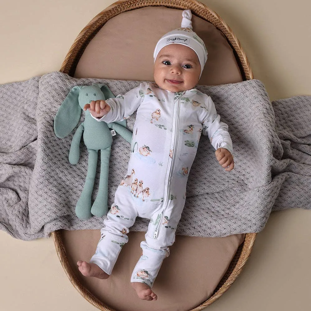 Snuggle Hunny - Duck Pond Organic Snugglesuit Convertible Romper