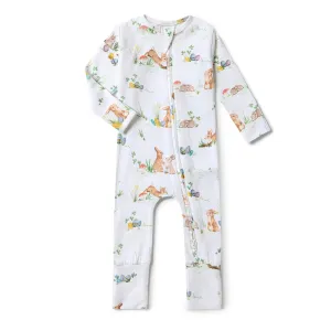 Snuggle Hunny - Easter Bunnies Organic Snugglesuit Convertible Romper