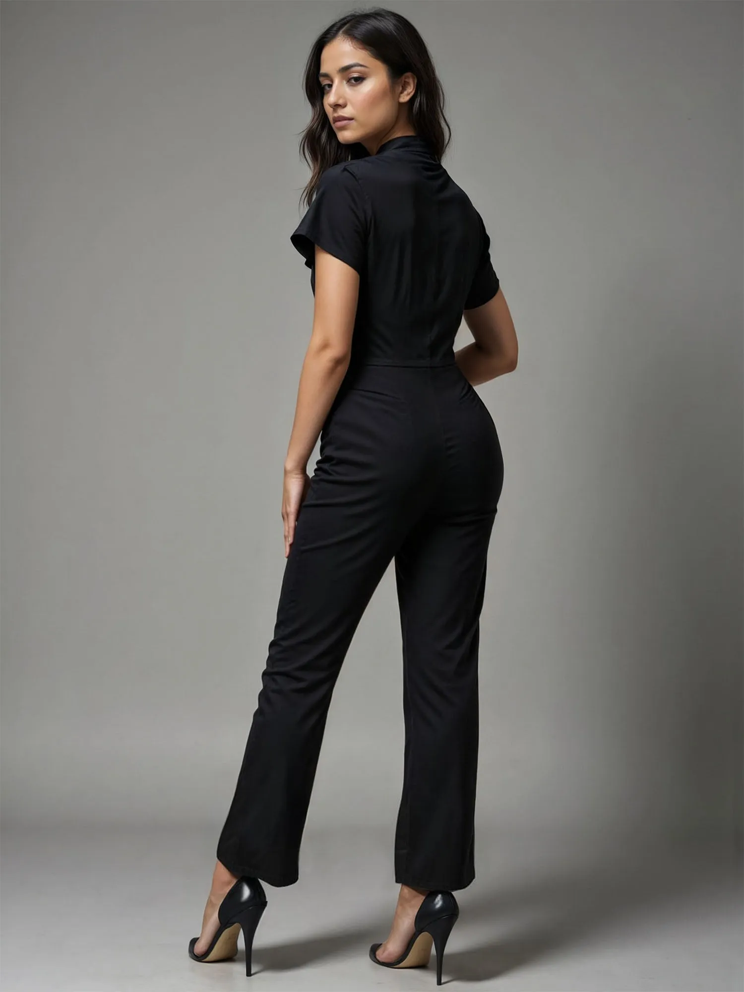 Soft Washed Front Zip Jumpsuit