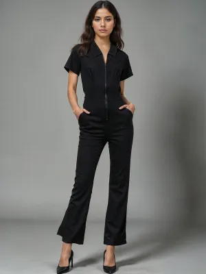 Soft Washed Front Zip Jumpsuit