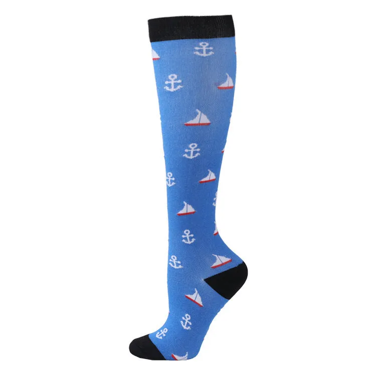 Sports Compression Socks Pattern Stretch Stockings