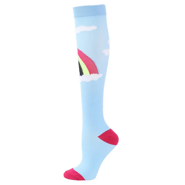 Sports Compression Socks Pattern Stretch Stockings