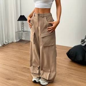 spring and summer new New  women's clothing loose casual n wide-leg trousers street pocket overalls