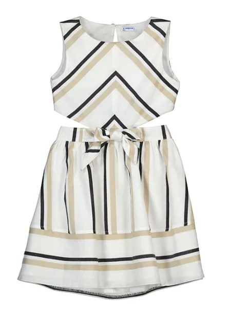 Stripe Cut Out Dress