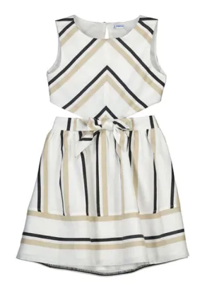 Stripe Cut Out Dress